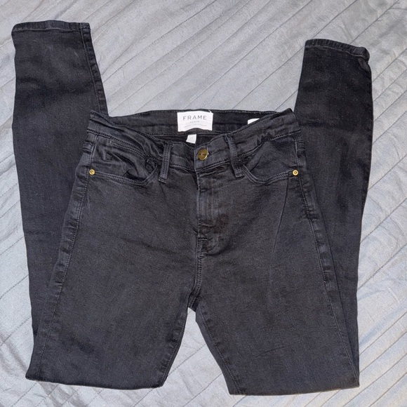 Frame Denim Denim - Frame Le High Skinny Denim Women's Black Jeans. Size 25.